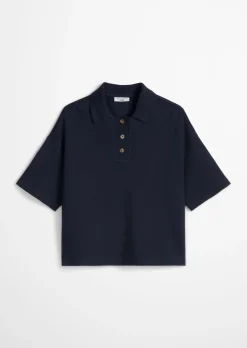 Poloshirt relaxed aus weichem Rib-Jersey