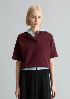 Poloshirt relaxed aus weichem Rib-Jersey
