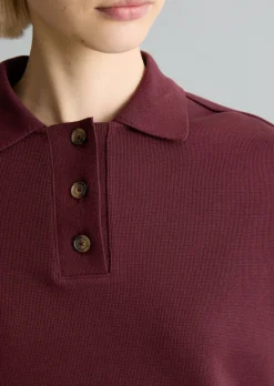 Poloshirt relaxed aus weichem Rib-Jersey