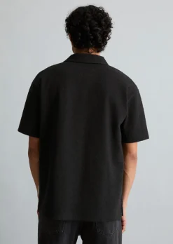 Poloshirt relaxed mit feiner Bouclé-Struktur