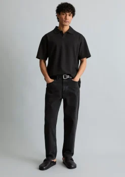 Poloshirt relaxed mit feiner Bouclé-Struktur