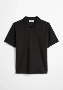Poloshirt relaxed mit feiner Bouclé-Struktur