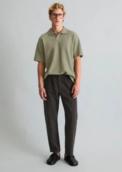 Poloshirt relaxed mit feiner Bouclé-Struktur