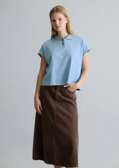 Poloshirt wide aus schwerem Single Jersey