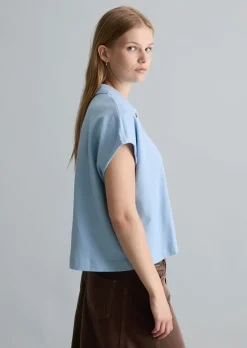 Poloshirt wide aus schwerem Single Jersey