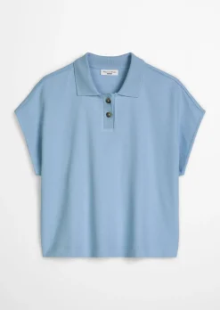 Poloshirt wide aus schwerem Single Jersey