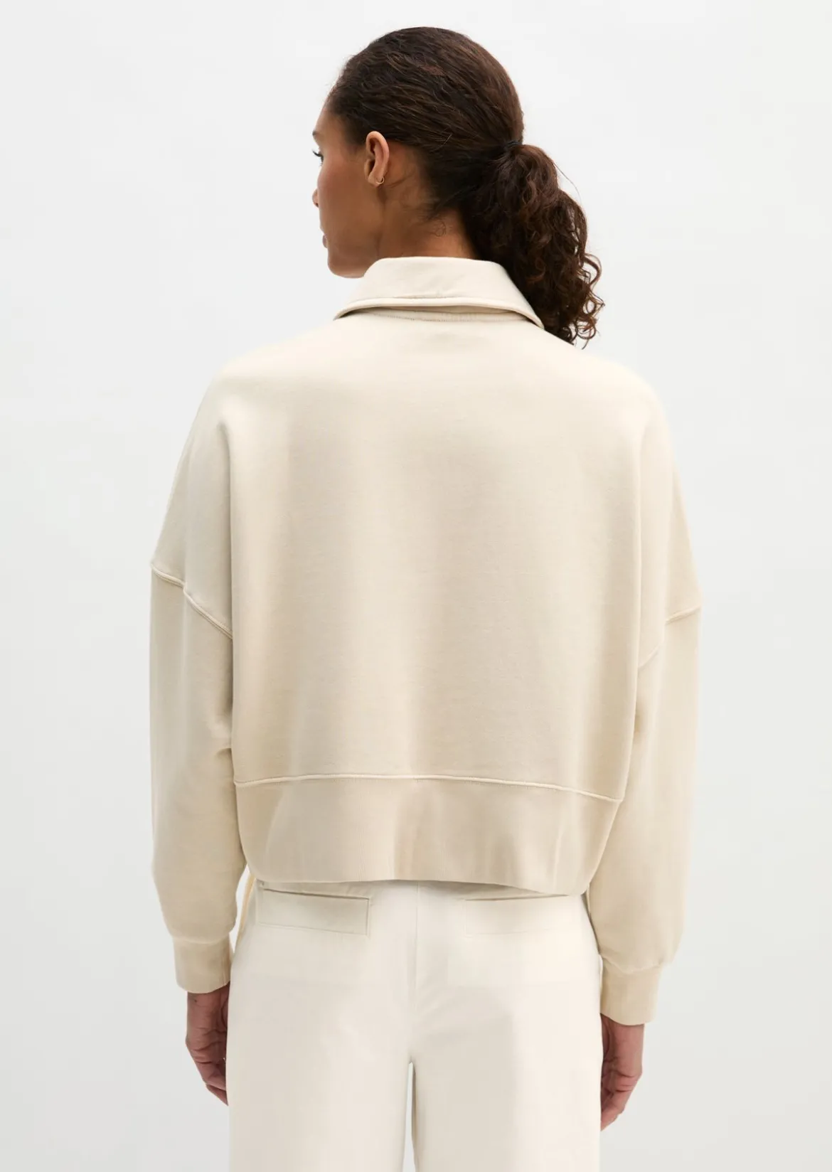 Polo-Sweatshirt oversize mit recycelter Baumwolle