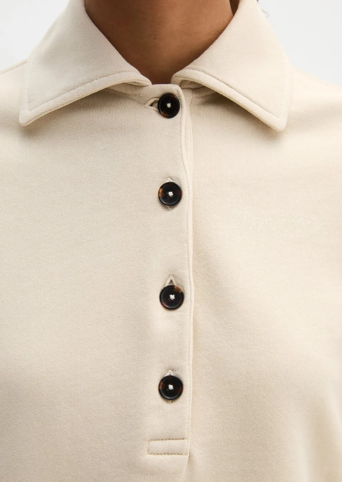 Polo-Sweatshirt oversize mit recycelter Baumwolle