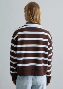 Polo-Sweatshirt relaxed aus Bio-Baumwolle