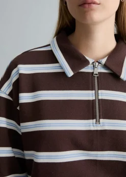 Polo-Sweatshirt relaxed aus Bio-Baumwolle