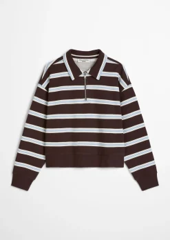 Polo-Sweatshirt relaxed aus Bio-Baumwolle