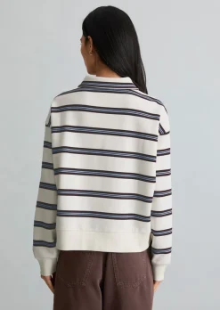 Polo-Sweatshirt relaxed aus Bio-Baumwolle