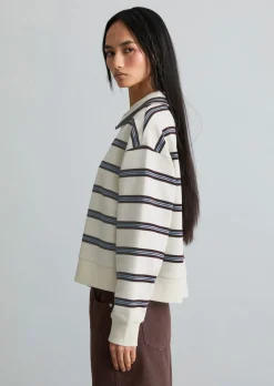 Polo-Sweatshirt relaxed aus Bio-Baumwolle