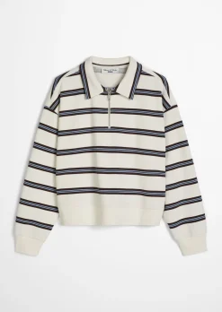Polo-Sweatshirt relaxed aus Bio-Baumwolle