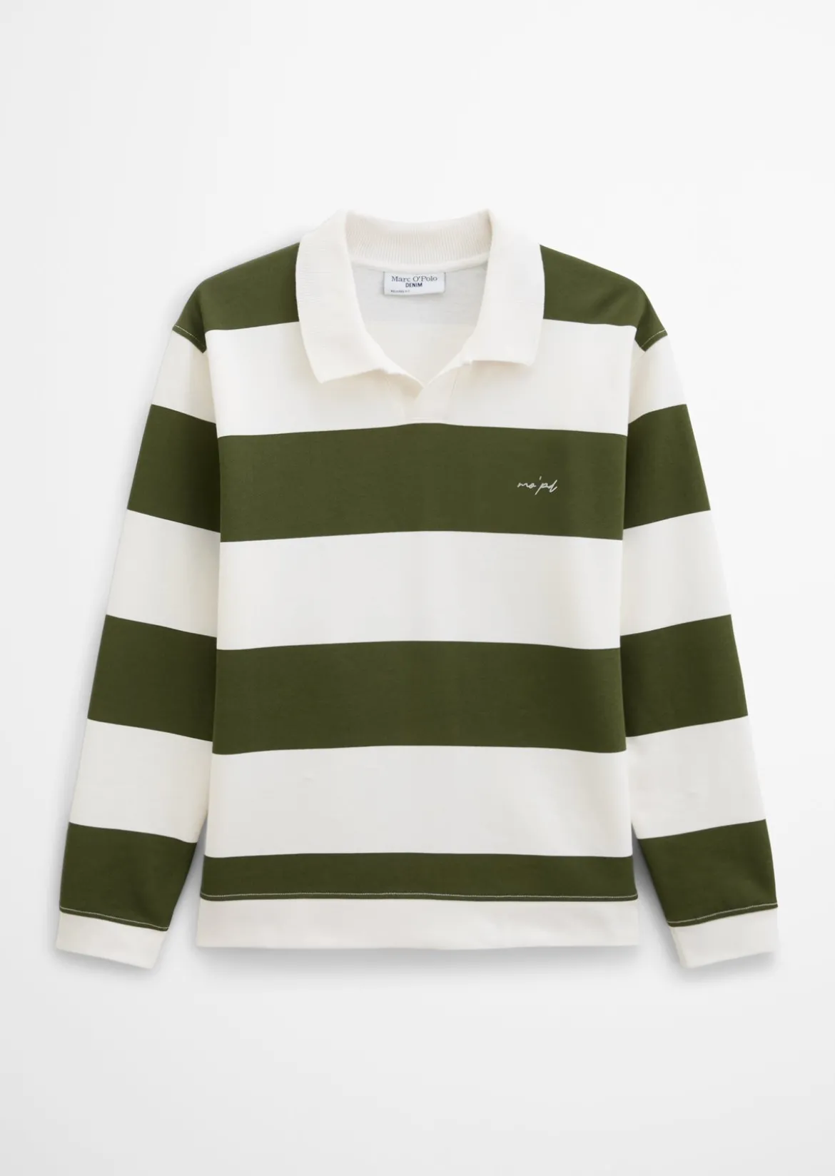 Polo-Sweatshirt relaxed mit gedrucktem Streifenmuster