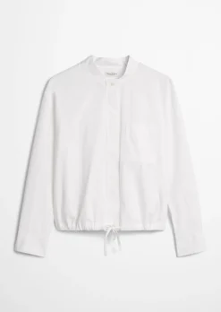 Popeline-Bluse relaxed im Blouson-Stil