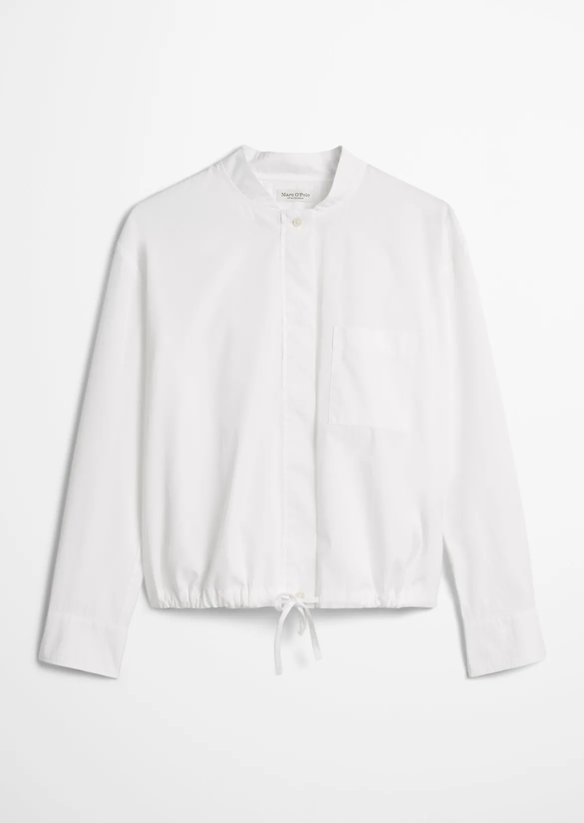 Popeline-Bluse relaxed im Blouson-Stil