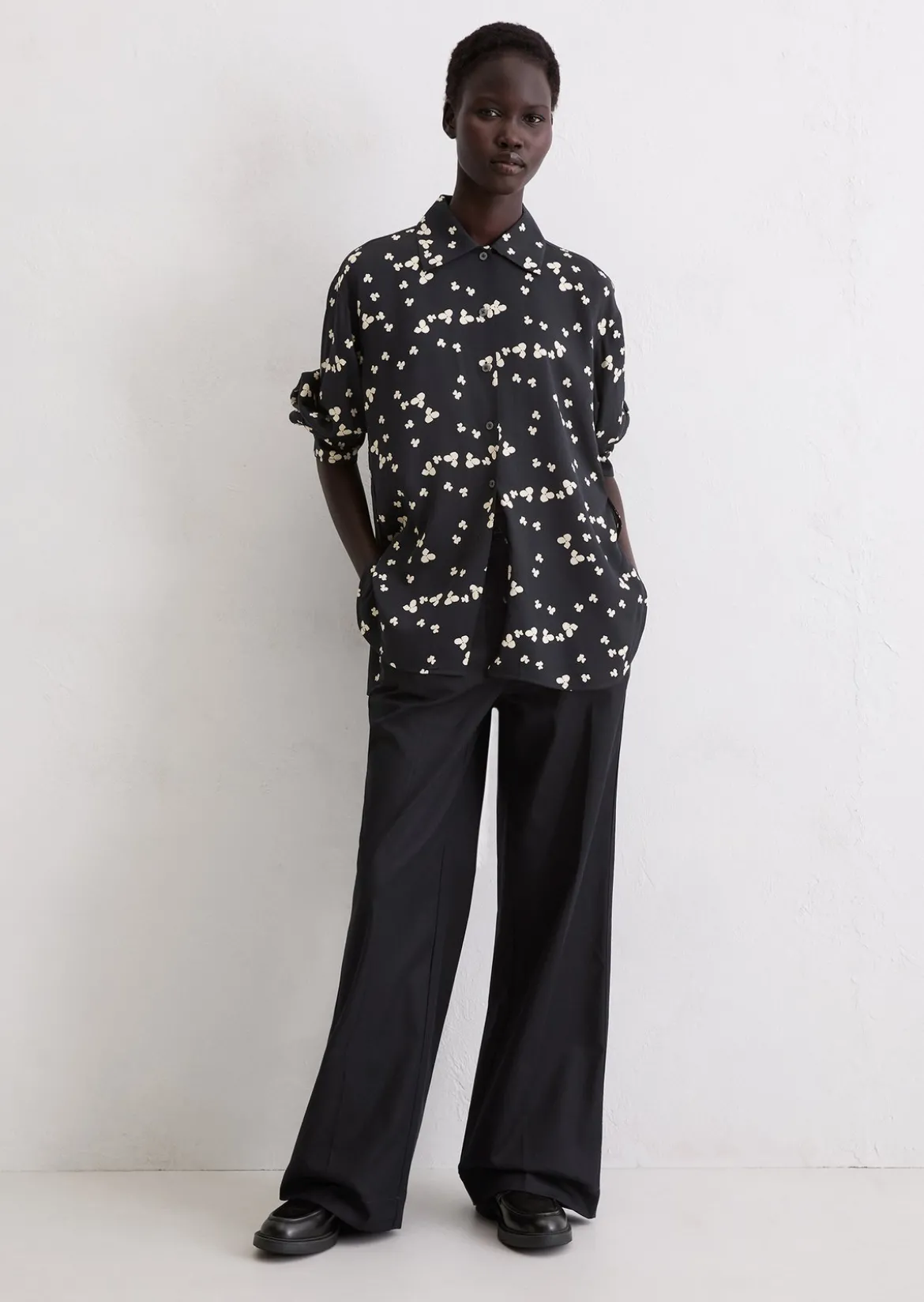 Print-Bluse relaxed aus LENZING™ ECOVERO™