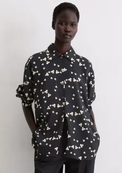 Print-Bluse relaxed aus LENZING™ ECOVERO™
