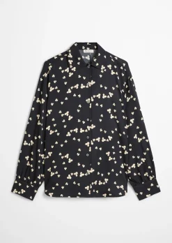 Print-Bluse relaxed aus LENZING™ ECOVERO™