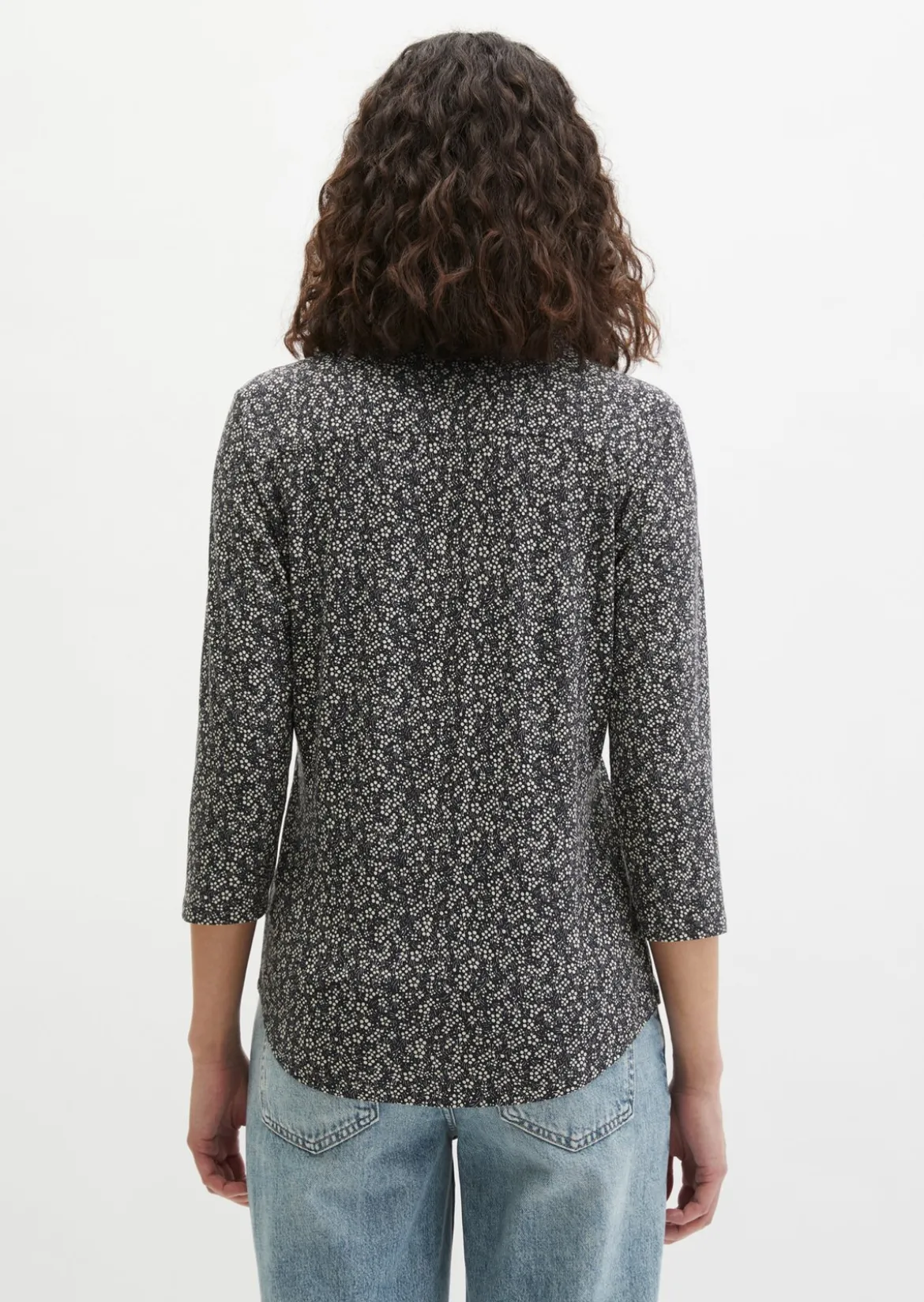 Print-Jerseybluse regular aus LENZING™ ECOVERO™