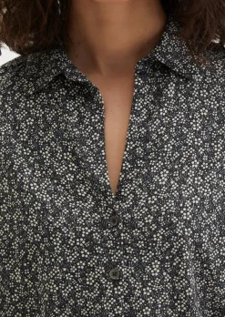 Print-Jerseybluse regular aus LENZING™ ECOVERO™