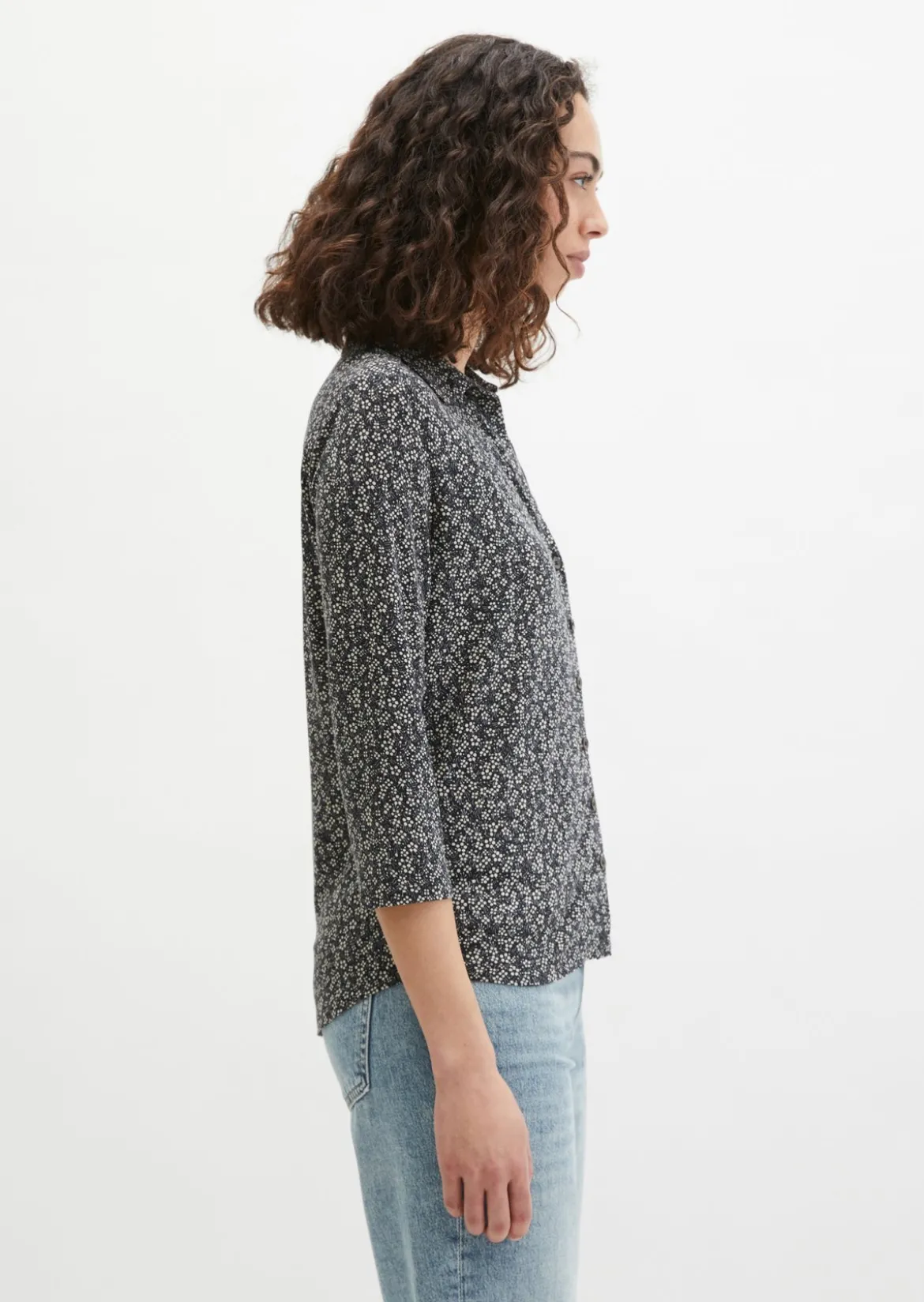 Print-Jerseybluse regular aus LENZING™ ECOVERO™