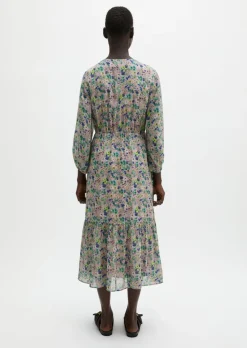 Print-Kleid flared aus bedruckter Viskose