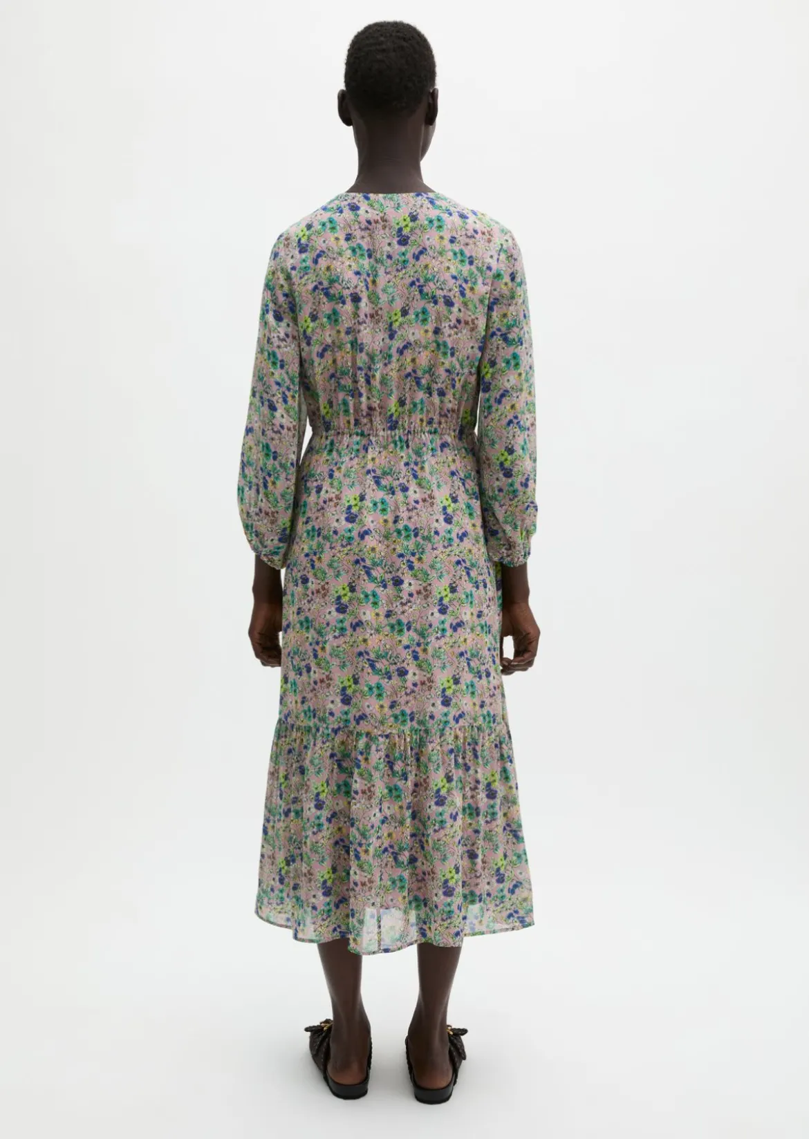 Print-Kleid flared aus bedruckter Viskose