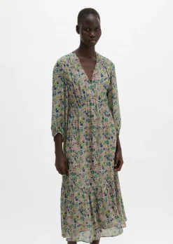 Print-Kleid flared aus bedruckter Viskose