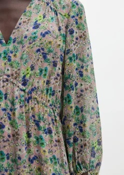 Print-Kleid flared aus bedruckter Viskose