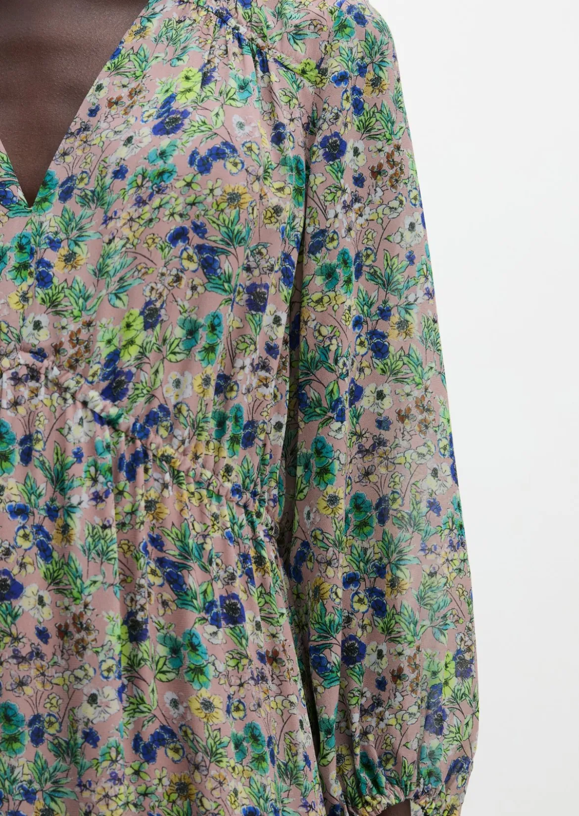 Print-Kleid flared aus bedruckter Viskose