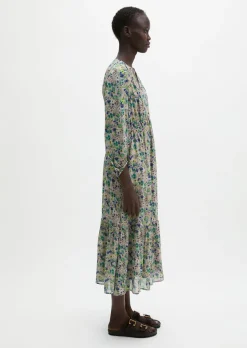 Print-Kleid flared aus bedruckter Viskose