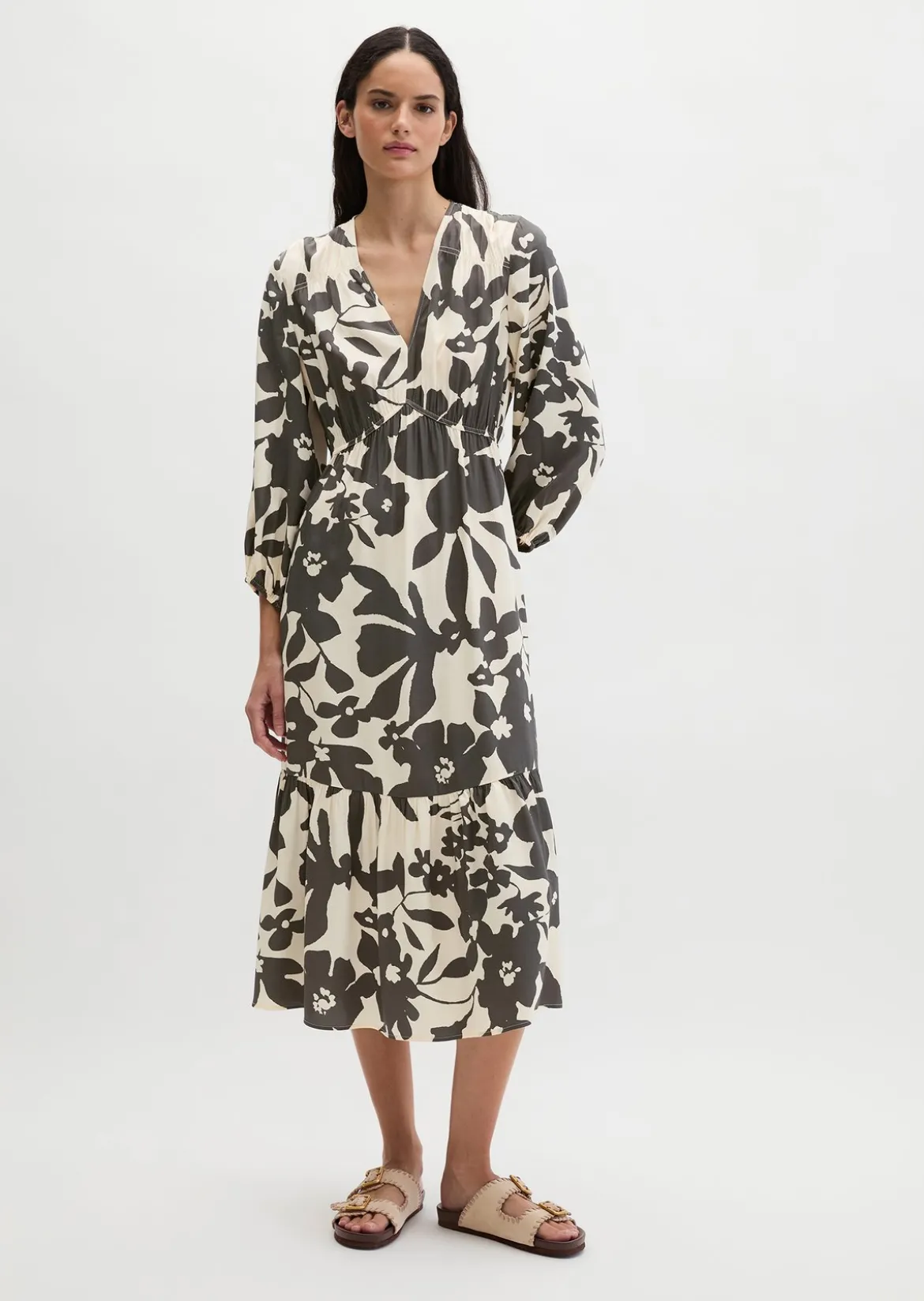 Print-Kleid flared aus LENZING™ ECOVERO™