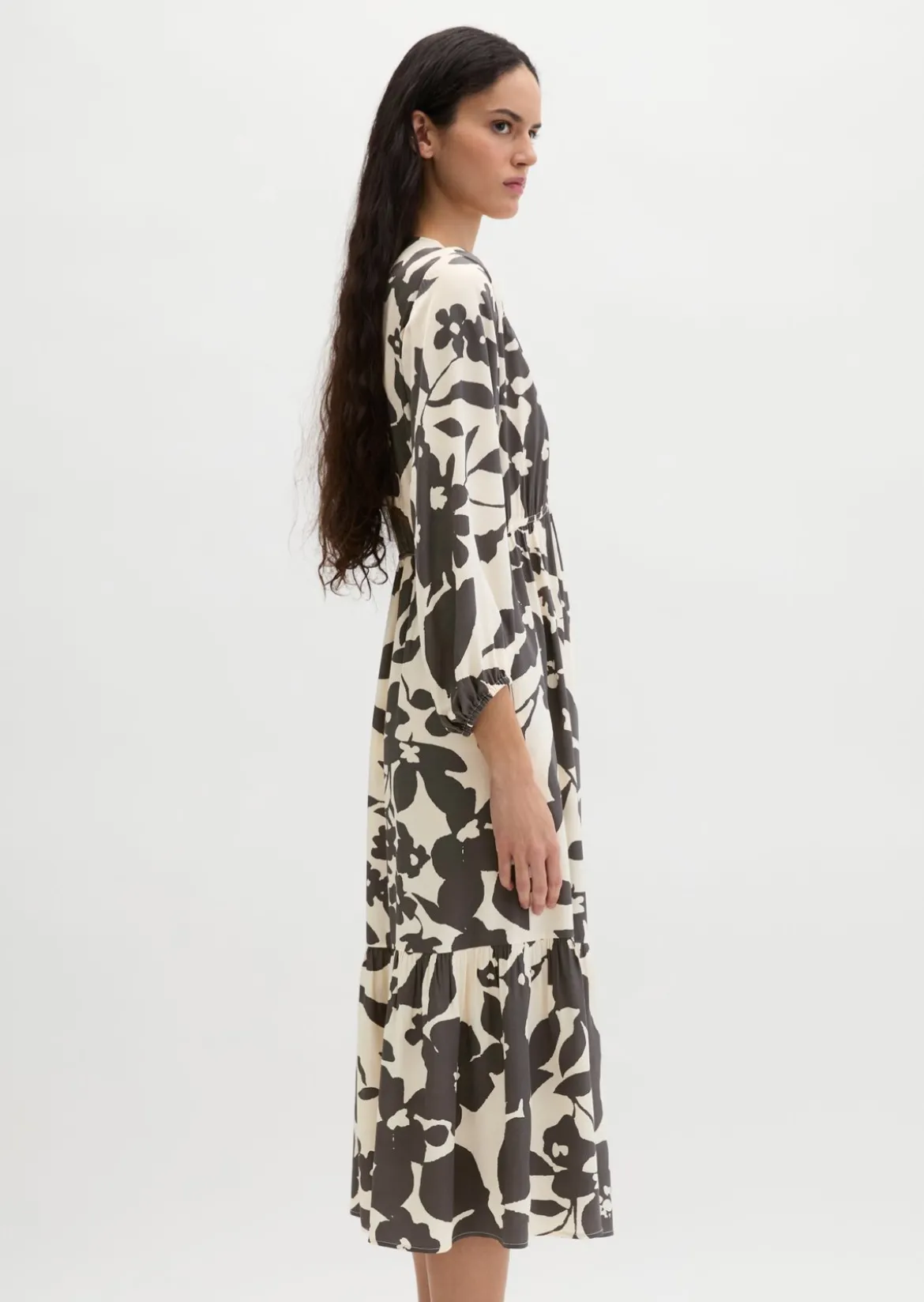 Print-Kleid flared aus LENZING™ ECOVERO™
