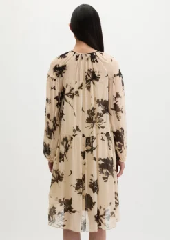 Print-Kleid loose aus Crinkle-Viskose