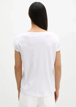 Print-T-Shirt loose aus leichtem Single Jersey