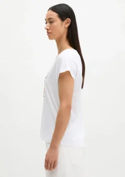 Print-T-Shirt loose aus leichtem Single Jersey