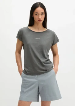 Print-T-Shirt loose aus leichtem Single Jersey