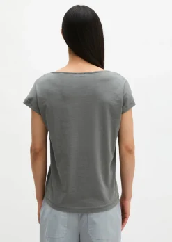 Print-T-Shirt loose aus leichtem Single Jersey
