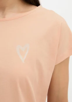 Print-T-Shirt loose aus leichtem Single Jersey