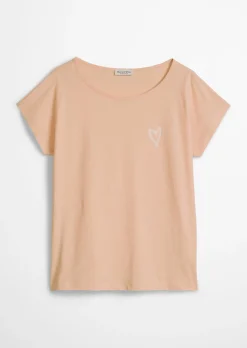 Print-T-Shirt loose aus leichtem Single Jersey