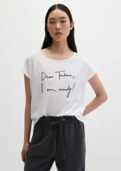 Print-T-Shirt loose aus leichtem Single Jersey