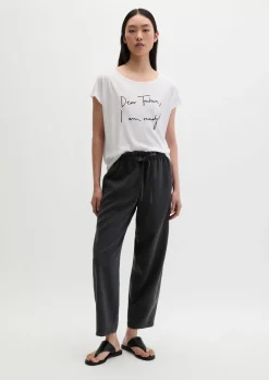 Print-T-Shirt loose aus leichtem Single Jersey