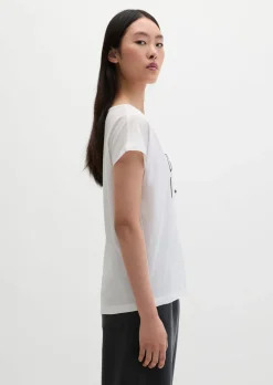 Print-T-Shirt loose aus leichtem Single Jersey