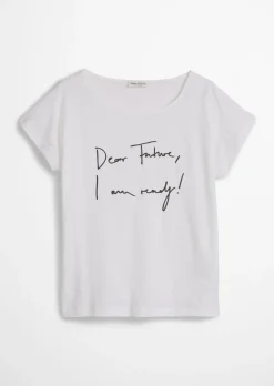 Print-T-Shirt loose aus leichtem Single Jersey