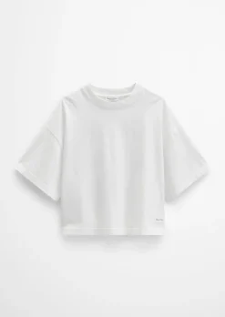 Print-T-Shirt loose aus regenerativer Bio-Baumwolle