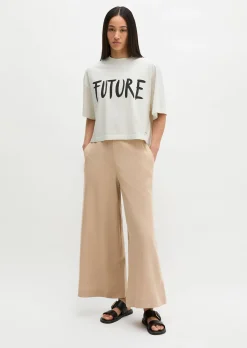 Print-T-Shirt loose aus regenerativer Bio-Baumwolle