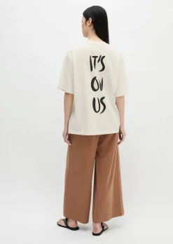 Print-T-Shirt loose aus regenerativer Bio-Baumwolle