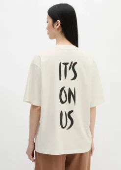 Print-T-Shirt loose aus regenerativer Bio-Baumwolle
